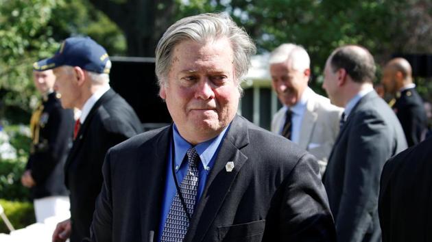 Stephen Bannon, also known as Steve, at the White House in Washington in June 2017. (Reuters File Photo) Stephen Bannon, also known as Steve, at the White House in Washington in June 2017. (Reuters File Photo)