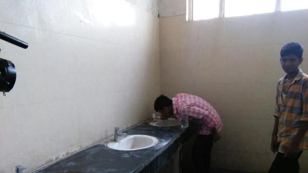 The panel’s inspection team visited the Model Public School in Mewat on August 4 and 5 and found that drinking water was available only in the toilets at the hostel. (HT Photo) The panel’s inspection team visited the Model Public School in Mewat on August 4 and 5 and found that drinking water was available only in the toilets at the hostel. (HT Photo)