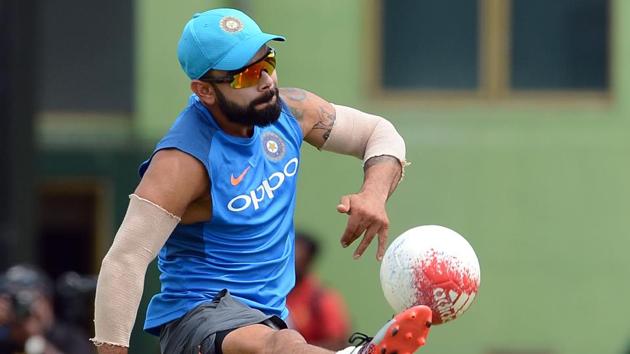 Virat Kohli has an intense practice session. (AFP) Virat Kohli has an intense practice session. (AFP)