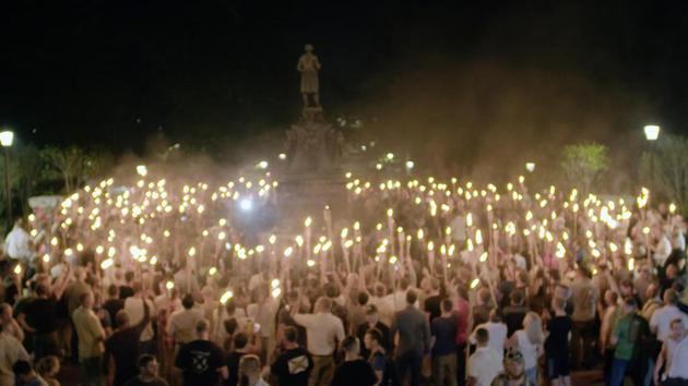 White nationalist rally in Charlottesville, Virginia on August 11. (AP file) White nationalist rally in Charlottesville, Virginia on August 11. (AP file)
