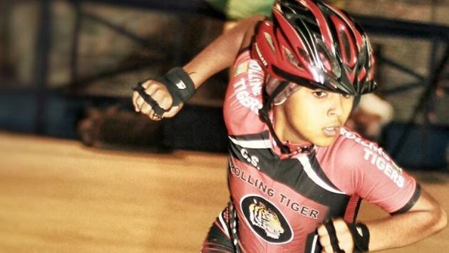 Role model on a roll: My daughter Nanki Sandhu is an achiever and a role model. Here she is seen participating in a national-level skating tourney. We are proud of her. (Contributed by Manu Sandhu )