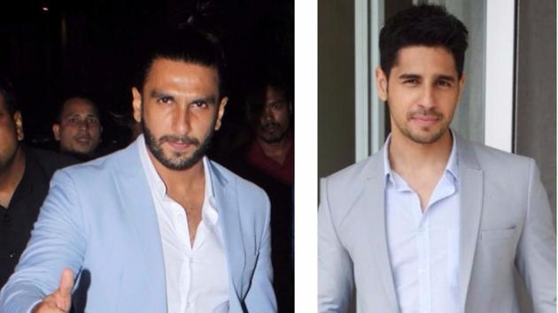 Ranveer Singh and Sidharth Malhotra are giving us major style goals.(HT Photo/ Yogen Shah)