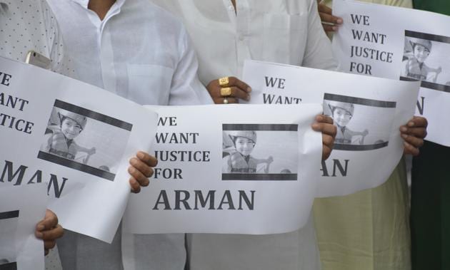 Arman died after a fall on the second floor corridor on GD Goenka School in Indirapuram on August 1. (Sakib Ali/HT FILE) Arman died after a fall on the second floor corridor on GD Goenka School in Indirapuram on August 1. (Sakib Ali/HT FILE)