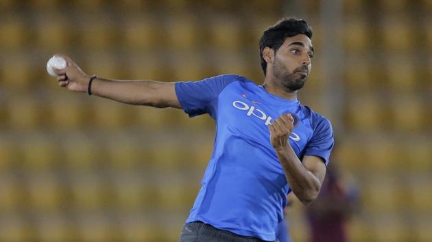 Medium pacer Bhuvneshwar Kumar delivers a ball on Saturday. He will be eager to perform in the ODI series. (AP) Medium pacer Bhuvneshwar Kumar delivers a ball on Saturday. He will be eager to perform in the ODI series. (AP)