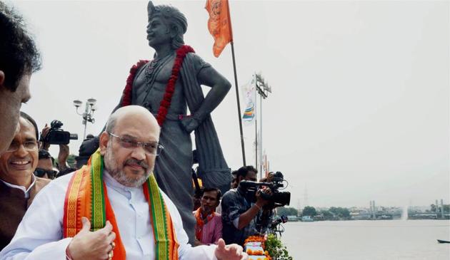 BJP national president Amit Shah in front of Bhopal’s picturesque Upper Lake during his three-day visit to Bhopal. (PTI File picture) BJP national president Amit Shah in front of Bhopal’s picturesque Upper Lake during his three-day visit to Bhopal. (PTI File picture)