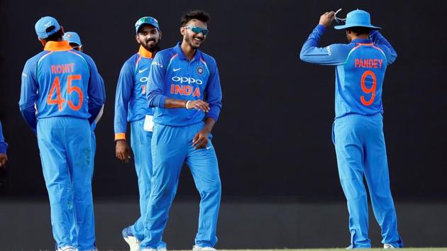 Axar Patel was the star as he picked up 3/34, his best haul in ODIs as Sri Lanka lost nine wickets for 77 runs to be bundled out for 216. (REUTERS)