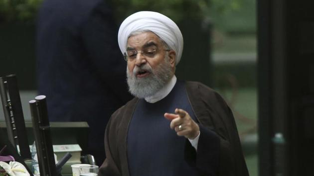 Iranian President Hassan Rouhani speaks in a session of parliament to debate his proposed cabinet, in Tehran, Iran, Tuesday, Aug. 15, 2017. (AP) Iranian President Hassan Rouhani speaks in a session of parliament to debate his proposed cabinet, in Tehran, Iran, Tuesday, Aug. 15, 2017. (AP)