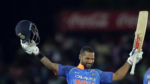 This was Dhawan’s sixth consecutive fifty-plus score against Sri Lanka and it continued his good form. (AP)
