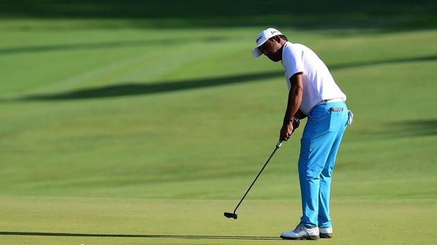 Anirban Lahiri is still five shots behind the leader, Henrik Stenson (66), after Rd 3 at Wyndham Championships. (AFP) Anirban Lahiri is still five shots behind the leader, Henrik Stenson (66), after Rd 3 at Wyndham Championships. (AFP)
