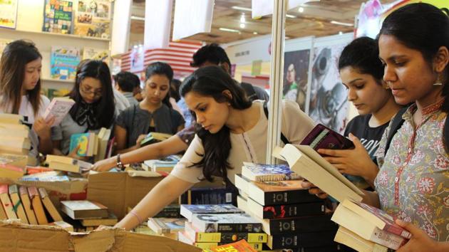 The Delhi Book Fair is organised by the India Trade Promotion Organisation (ITPO) in association with the Federation of Indian Publishers.(Khusboo Shukla/HT Photo)