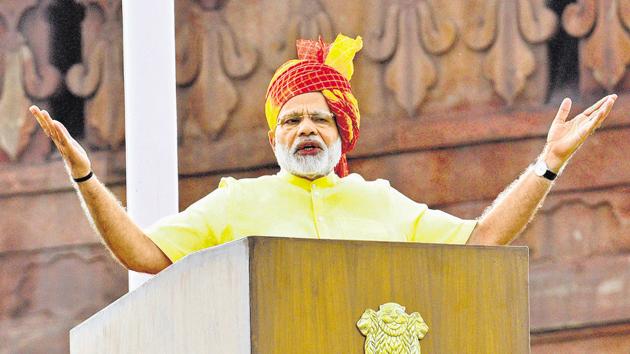Under Prime Minister Narendra Modi, India has started generating the development momentum to fulfil our potential. It comes from executing a vision focused on enhancing productivity and employability, placing a premium on entrepreneurship, and empowering the poor with long-denied opportunities (Arun Sharma/HT) Under Prime Minister Narendra Modi, India has started generating the development momentum to fulfil our potential. It comes from executing a vision focused on enhancing productivity and employability, placing a premium on entrepreneurship, and empowering the poor with long-denied opportunities (Arun Sharma/HT)