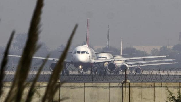 The Delhi airport was shut for 100 minutes on Sunday, however, the mystery of the drone-like object is still unsolved.(HT FILE)