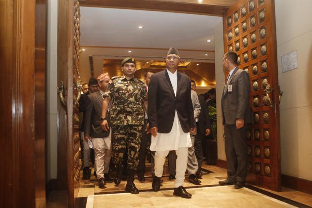Nepalese Prime Minister Sher Bahadur Deuba at the inauguration of the BIMSTEC ministerial meeting in Kathmandu on August 10, 2017. (AP) Nepalese Prime Minister Sher Bahadur Deuba at the inauguration of the BIMSTEC ministerial meeting in Kathmandu on August 10, 2017. (AP)