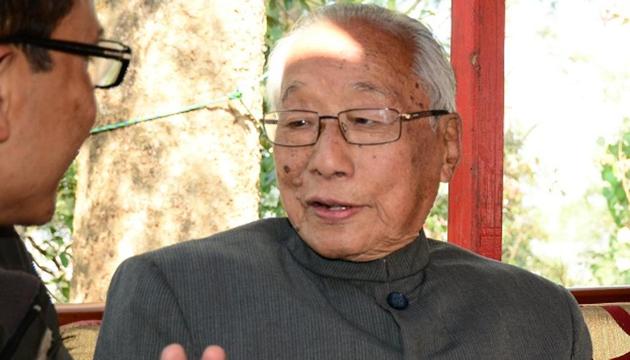 Rishang Keishing won from Phungyar constituency seven times and became the state’s longest-serving chief minister. (HT file photo)