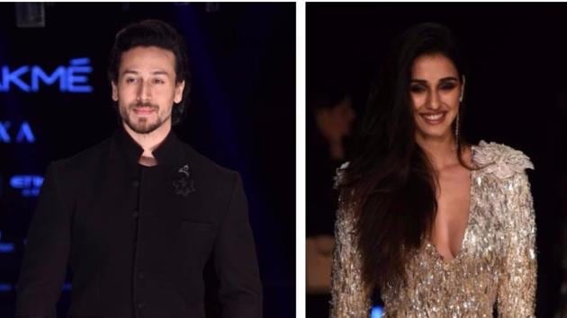 Tiger Shroff and Disha Patani at Manish Malhotra’s show.(HT Photo/Viral Bhayani)