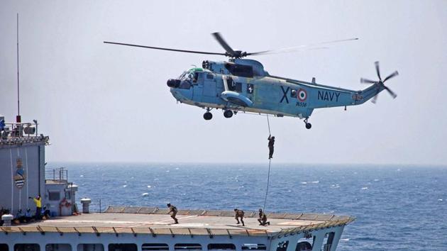 The navy plans to acquire 111 NUHs and 123 NMRHs to replace older helicopters and plug gaps in its capabilities.(PTI File Photo.)