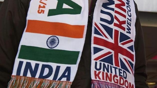 A file photo of banners with Indian and British flags at a welcome rally for Prime Minister Narendra Modi at Wembley Stadium in London on November 13, 2015. (AFP) A file photo of banners with Indian and British flags at a welcome rally for Prime Minister Narendra Modi at Wembley Stadium in London on November 13, 2015. (AFP)