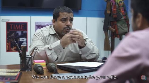 In the video, ISIS is a corporate entity and one of its executives is trying to retain a bored and disheartened employee who wants to quit.(East India Comedy)