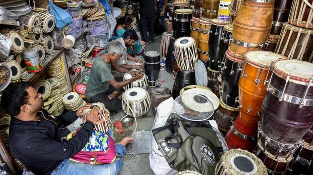 No preparation is complete without some music. (Kunal Patil/HT Photo) 