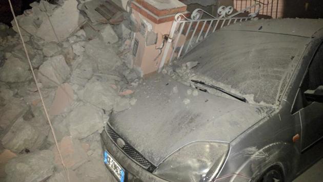A car amid debris following an earthquake in Casamicciola on the Italian resort island of Ischia. (AP Photo) A car amid debris following an earthquake in Casamicciola on the Italian resort island of Ischia. (AP Photo)