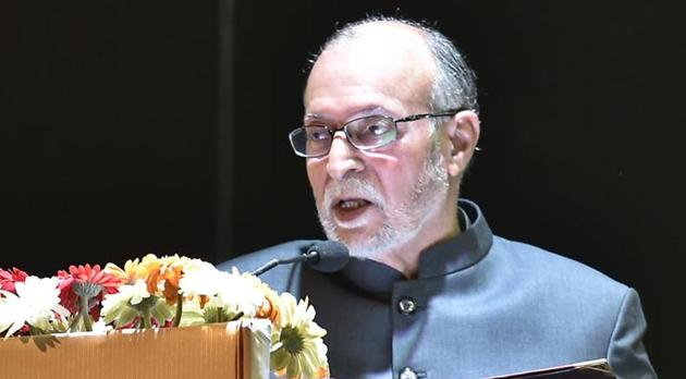Delhi L-G Anil Baijal announced decision to move to complete mechanisation of cleaning of sewers and directed the civic bodies to prepare an action plan for cases where manual intervention is required on an emergency basis. (Raj K Raj/HT PHOTO) Delhi L-G Anil Baijal announced decision to move to complete mechanisation of cleaning of sewers and directed the civic bodies to prepare an action plan for cases where manual intervention is required on an emergency basis. (Raj K Raj/HT PHOTO)