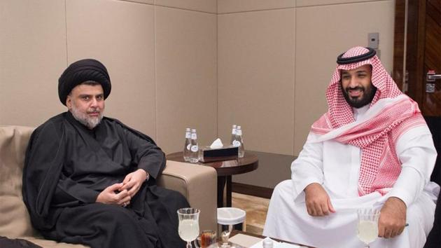 In this Sunday, July 30, 2017 photo released by Saudi Press Agency, SPA, Shiite cleric Muqtada al-Sadr, left, meets with Saudi Crown Prince Mohammed bin Salman in Jiddah, Saudi Arabia. (AP File Photo) In this Sunday, July 30, 2017 photo released by Saudi Press Agency, SPA, Shiite cleric Muqtada al-Sadr, left, meets with Saudi Crown Prince Mohammed bin Salman in Jiddah, Saudi Arabia. (AP File Photo)