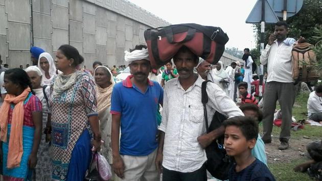 More than 30,000 followers have already gathered, and the number is swelling every hour. (Sant Arora/HT)
