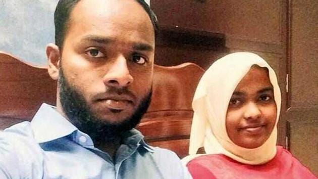 Twenty four-year-old Hadiya, a Hindu, converted to Islam to marry Shefin Jehan, a Gulf returnee, last December. (HT photo) Twenty four-year-old Hadiya, a Hindu, converted to Islam to marry Shefin Jehan, a Gulf returnee, last December. (HT photo)