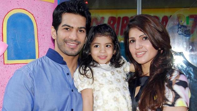 Actor Amit Tandon with estranged wife Ruby and daughter Jiyana.