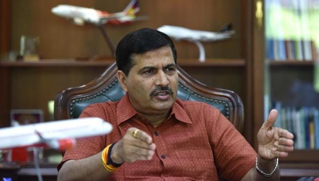 Ashwani Lohani, chairman and managing director of Air India, at his office in New Delhi. (Virendra Singh Gosain/HT File Photo) Ashwani Lohani, chairman and managing director of Air India, at his office in New Delhi. (Virendra Singh Gosain/HT File Photo)