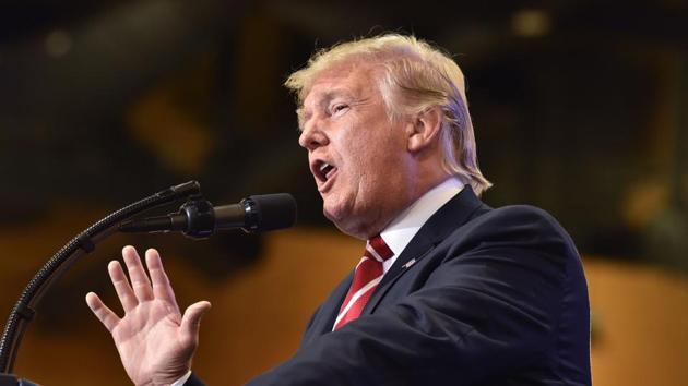 US President Donald Trump speaks at a "Make America Great Again" rally in Phoenix, Arizona, on August 22, 2017. (AFP) US President Donald Trump speaks at a "Make America Great Again" rally in Phoenix, Arizona, on August 22, 2017. (AFP)