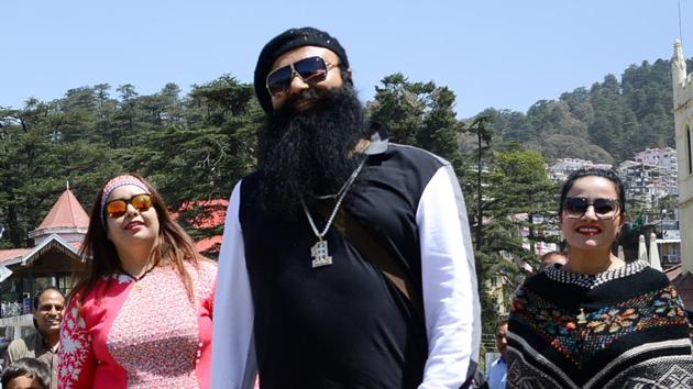 Dera Sacha Sauda head Gurmeet Ram Rahim Singh in Shimla.(Deepak Sansta/HT File Photo)