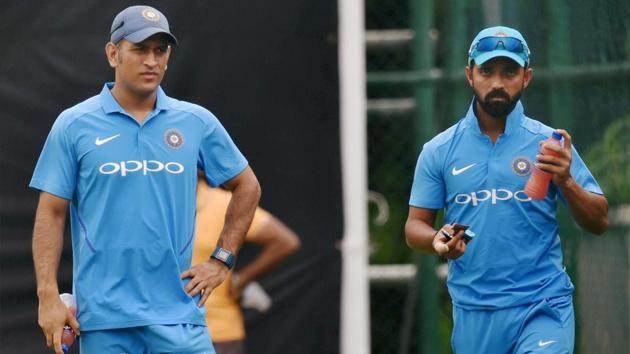 Ajinkya Rahane (R), who performed well in the Test series, will have to wait for his chance in the ODIs. (PTI)