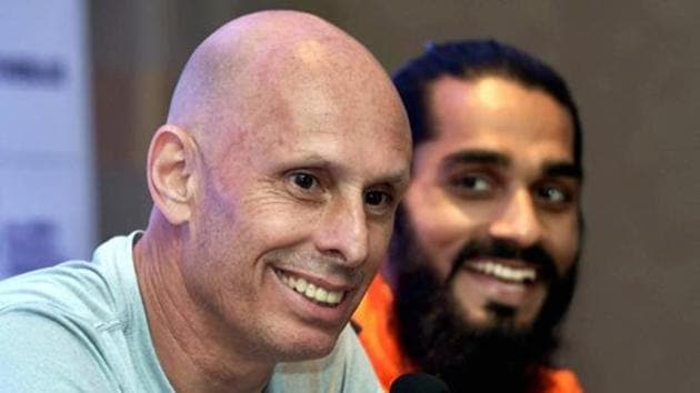 Indian football team coach Stephen Constantine is leaving no stone unturned in pursuit of winning the game against St Kitts and Nevis. (PTI) Indian football team coach Stephen Constantine is leaving no stone unturned in pursuit of winning the game against St Kitts and Nevis. (PTI)