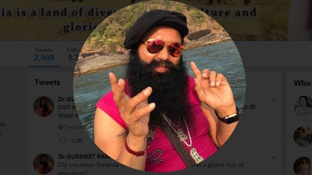 Ram Rahim is an accused in a rape case, the verdict of which will be pronounced by a special CBI court in Panchkula on August 25.(Photo from Ram Rahim’s Twitter handle)