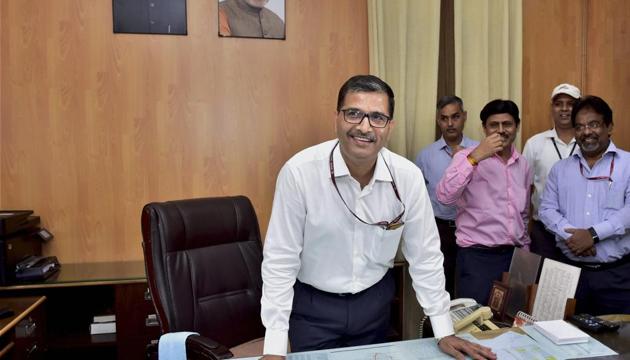 Former Air India CMD Ashwani Lohani taking charge as Chairman of the Railway Board, at Rail Bhavan in New Delhi on Thursday. (PTI Photo) Former Air India CMD Ashwani Lohani taking charge as Chairman of the Railway Board, at Rail Bhavan in New Delhi on Thursday. (PTI Photo)