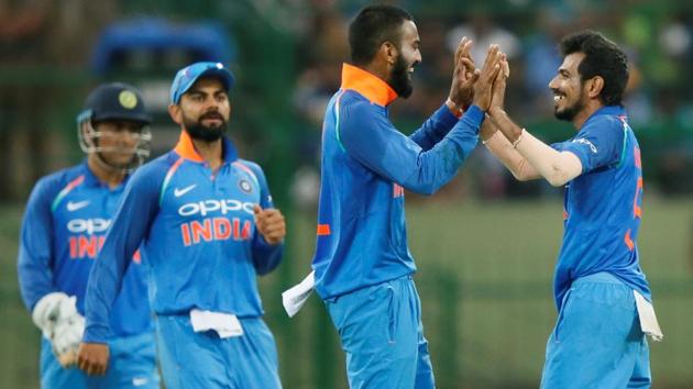 Yuzvendra Chahal took two wickets in the second ODI between Virat Kohli-led India and Sri Lanka in Pallekele. (REUTERS) Yuzvendra Chahal took two wickets in the second ODI between Virat Kohli-led India and Sri Lanka in Pallekele. (REUTERS)