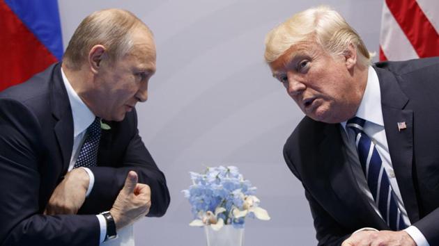 In this July 7, 2017 file photo, President Donald Trump meets with Russian President Vladimir Putin at the G20 Summit in Hamburg. (AP) In this July 7, 2017 file photo, President Donald Trump meets with Russian President Vladimir Putin at the G20 Summit in Hamburg. (AP)