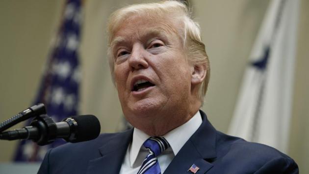 In this Aug. 3, 2017 file photo, President Donald Trump speaks in the Roosevelt Room of the White House in Washington. (AP) In this Aug. 3, 2017 file photo, President Donald Trump speaks in the Roosevelt Room of the White House in Washington. (AP)
