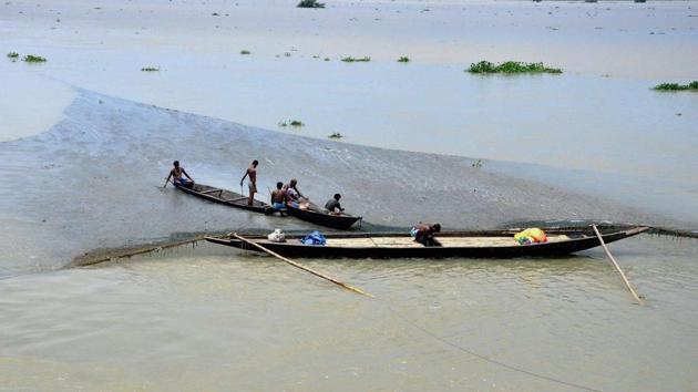 Owing to strong currents aquatic fish are often swept away from their natural habitats into villages and cities leading to rise in more opportunities for the fishing community. The first wave of floods which ended mid-July together with the second wave of flood as on Sunday have led to 500 wildlife casualties. (PTI) Owing to strong currents aquatic fish are often swept away from their natural habitats into villages and cities leading to rise in more opportunities for the fishing community. The first wave of floods which ended mid-July together with the second wave of flood as on Sunday have led to 500 wildlife casualties. (PTI)