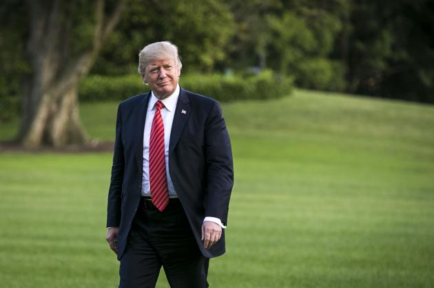 Donald Trump arrives at the White House in Washington on August 23, 2017. (NYT) Donald Trump arrives at the White House in Washington on August 23, 2017. (NYT)