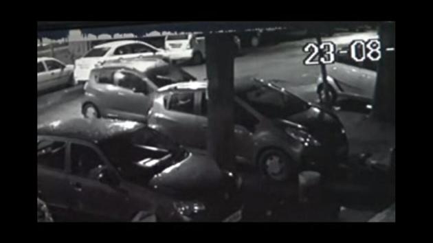 A screen grab of CCTV footage. A screen grab of CCTV footage.