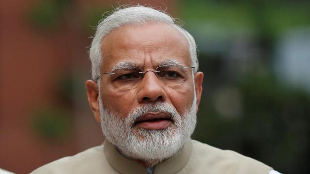 India’s Prime Minister Narendra Modi arrives to cast his vote for the country's next President at the Parliament House in New Delhi, India, July 17. (REUTERS) India’s Prime Minister Narendra Modi arrives to cast his vote for the country's next President at the Parliament House in New Delhi, India, July 17. (REUTERS)