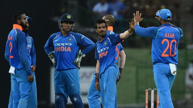 Sri Lanka struggled to make early partnerships as Indian bowlers put them under pressure. Yuzvendra Chahal struck twice. (AFP)