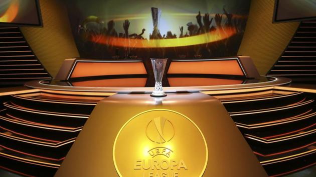 A picture shows the Europa Cup during the draw for the UEFA Europa League group stage. (AFP) A picture shows the Europa Cup during the draw for the UEFA Europa League group stage. (AFP)