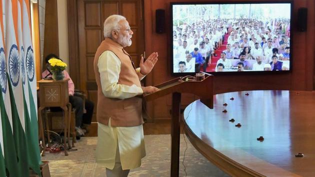 Prime Minister Narendra Modi speaks in New Delhi at a function on Thursday. (PTI) Prime Minister Narendra Modi speaks in New Delhi at a function on Thursday. (PTI)