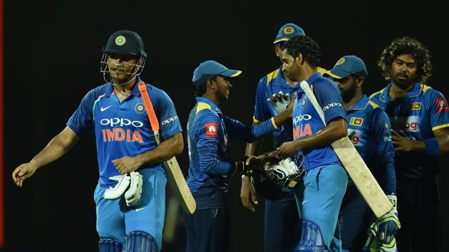 MS Dhoni (L) survived a possible dismissal before he helped India to a three-wicket win over Sri Lanka in Pallekele on Thursday. (PTI) MS Dhoni (L) survived a possible dismissal before he helped India to a three-wicket win over Sri Lanka in Pallekele on Thursday. (PTI)
