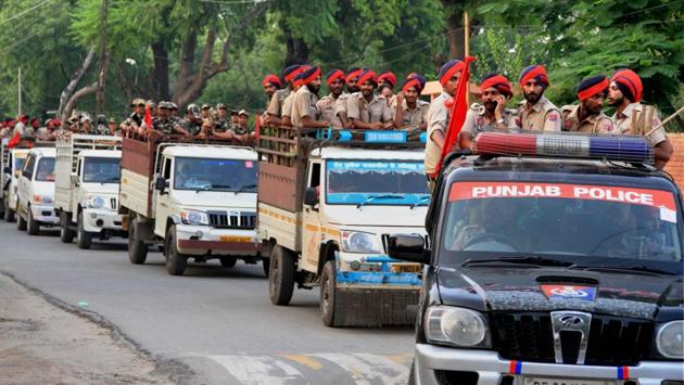 Personnel of Punjab police and paramilitary forces have been taking out flag marches in areas of the Dera Sacha Sauda’s influence to establish their presence. Around 5,000 police personnel and 700 from paramilitary forces are said to be on guard with special checks being carried out on trains and busses and verifications in guest houses and hotels. (PTI)