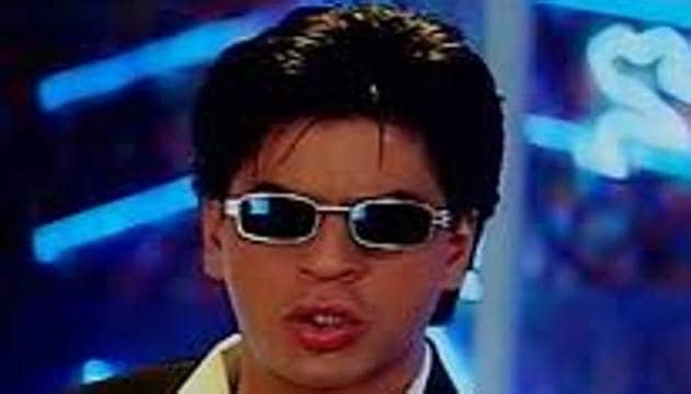 Actor Shah Rukh Khan in a still from the film Baadshah (1999).