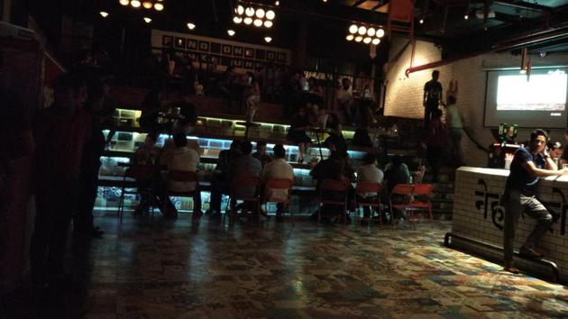 Friday night emptiness: We clicked this photo at a place that’s normally crowded on weekend nights. (Etti Bali/Hindustan Times) Friday night emptiness: We clicked this photo at a place that’s normally crowded on weekend nights. (Etti Bali/Hindustan Times)